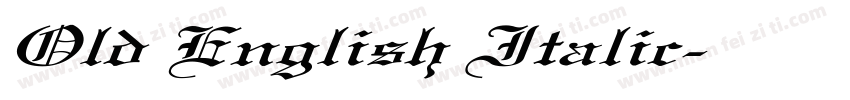 Old English Italic字体转换